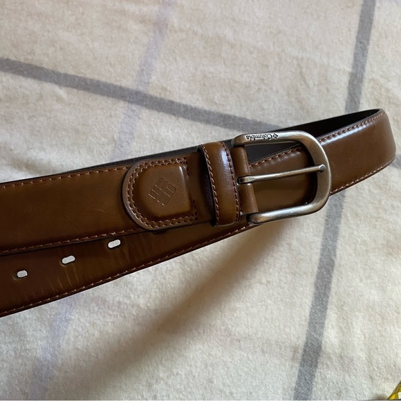 Columbia Men's Brown Leather Belt Size 42 - Picture 6 of 7